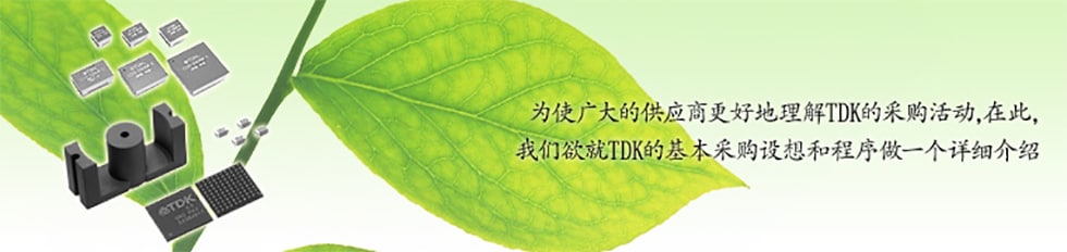 为使广大的供应商更好地理解TDK的采购活动,在此,我们欲就TDK的基本采购设想和程序做一个详细介绍