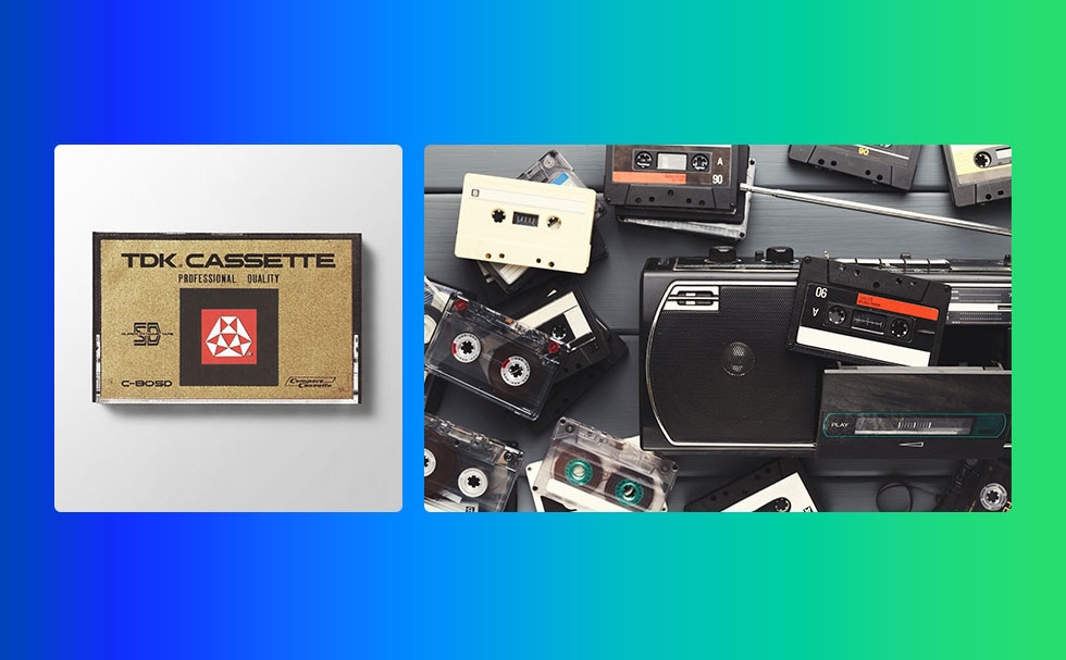 Music cassette tape developed by TDK