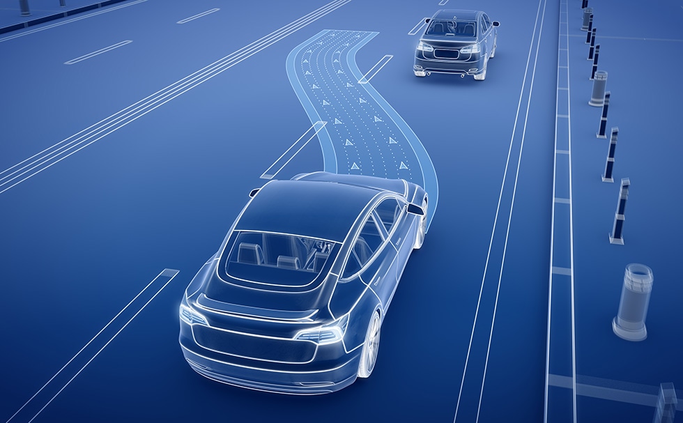 Autonomous vehicle changing lanes