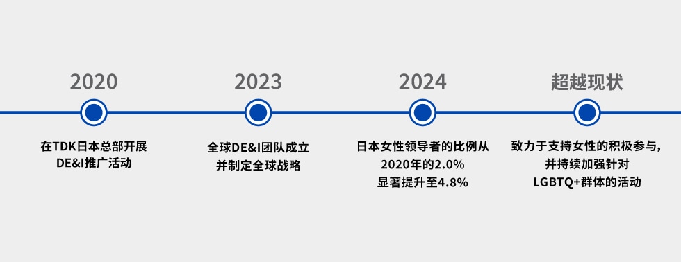 迄今为止,TDK的主要DE&I工作