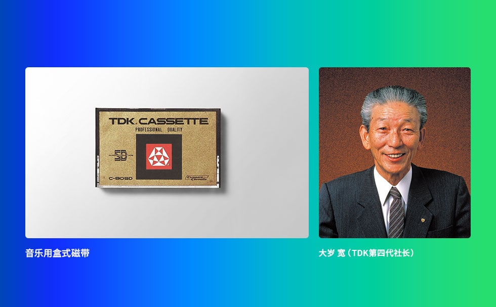音乐用盒式磁带，以及TDK第四任社长大岁 宽