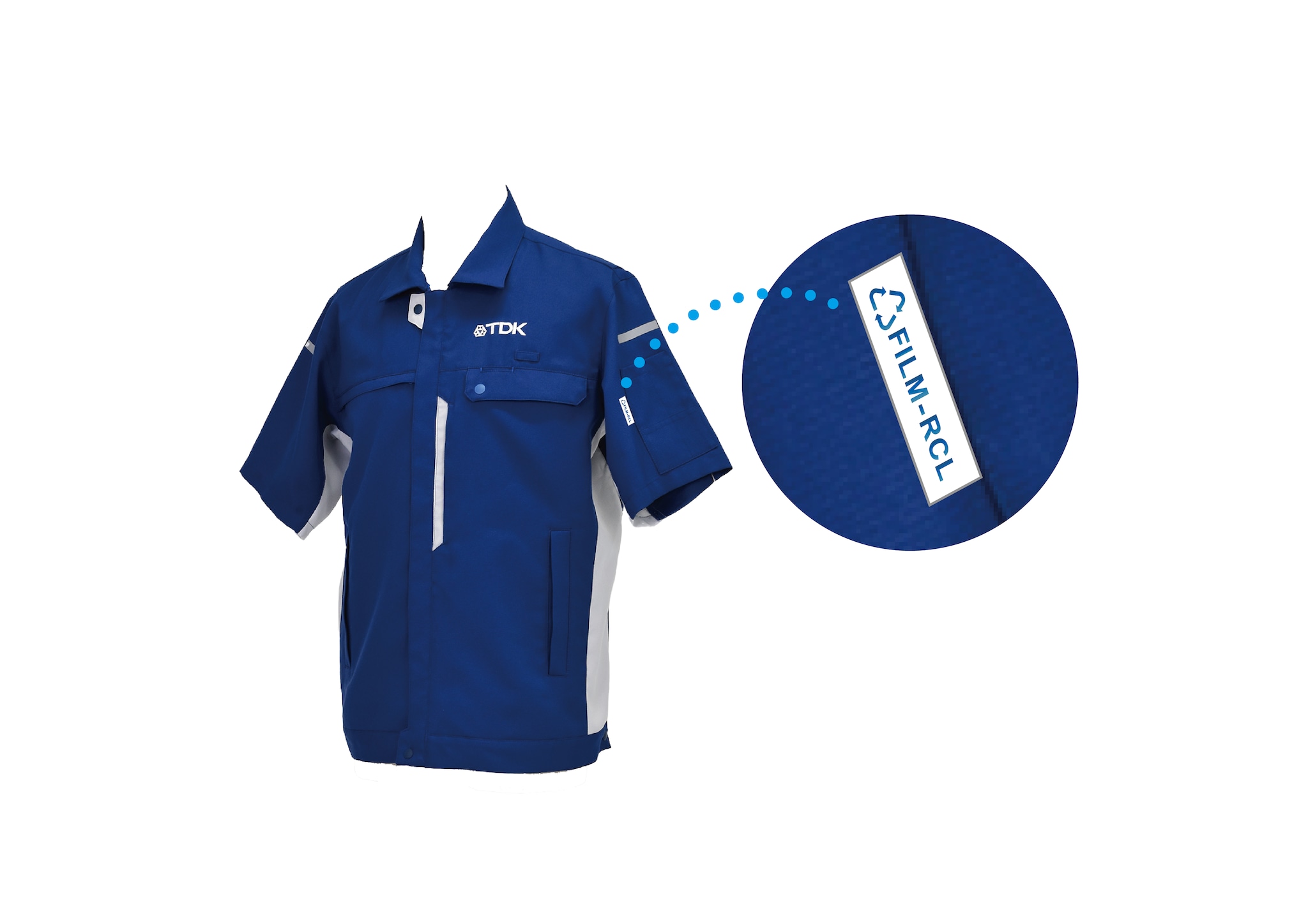 リサイクルして製作した作業服